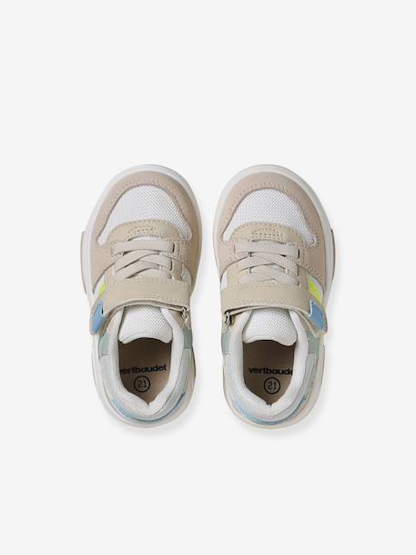 Elasticated Synthetic Trainers for Babies set beige - vertbaudet enfant 