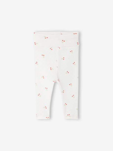 Girls' openwork knit leggings ecru - vertbaudet enfant 