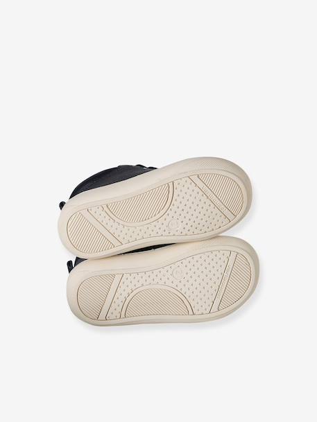 Soft Leather Lace-Up Boots, Designed for First Steps blue+camel+khaki+navy blue+set blue - vertbaudet enfant 