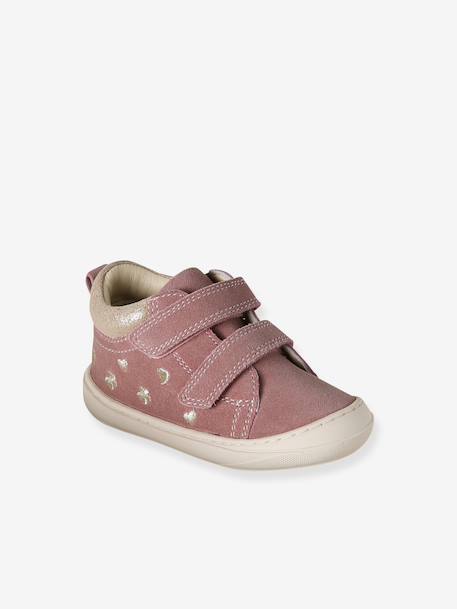 Soft Leather Ankle Boots for Babies, Designed for First Steps bronze+dusky pink+gold+mauve+printed beige+printed blue+printed green+printed pink+rose+rosy+set pink+turquoise - vertbaudet enfant 