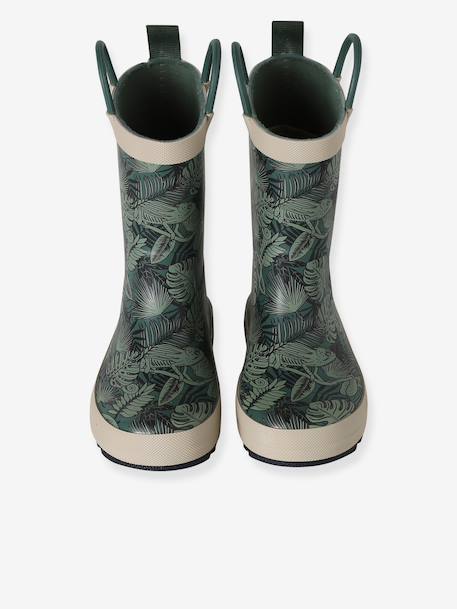 Wellies for Children, Designed for Autonomy printed green+set blue - vertbaudet enfant 