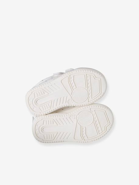 Trainers with touch 'n' close fastening for babies printed white - vertbaudet enfant 