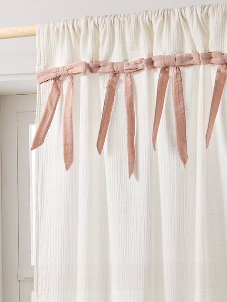 Dim-out cotton gauze tube curtain ecru - vertbaudet enfant 