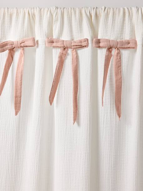 Dim-out cotton gauze tube curtain ecru - vertbaudet enfant 