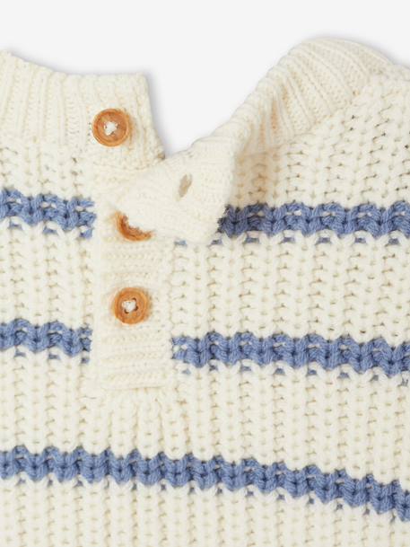 Sailor-Type Jumper with Opening on the Back, for Babies blue - vertbaudet enfant 