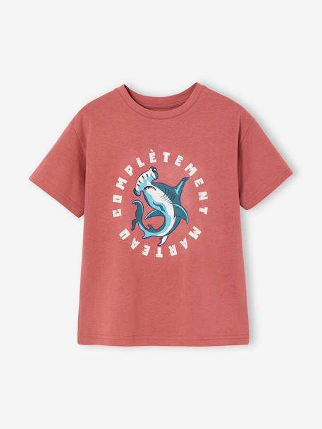 T-Shirt With Fun Motif for Boys aqua green+dusky pink+ocean blue - vertbaudet enfant 