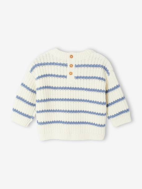 Sailor-Type Jumper with Opening on the Back, for Babies blue - vertbaudet enfant 