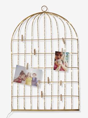 Bedding & Decor-Decoration-Picture in Light-Up Metal, Bird Cage