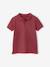 Short Sleeve Polo Shirt, Embroidery on the Chest, for Boys blue+BLUE MEDIUM SOLID WITH DESIGN+Green+pale yellow+terracotta+WHITE LIGHT SOLID WITH DESIGN - vertbaudet enfant 