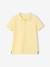 Short Sleeve Polo Shirt, Embroidery on the Chest, for Boys blue+BLUE MEDIUM SOLID WITH DESIGN+Green+pale yellow+terracotta+WHITE LIGHT SOLID WITH DESIGN - vertbaudet enfant 