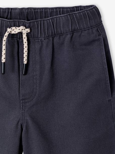 Bermuda garçon en twill anthracite+camel - vertbaudet enfant 