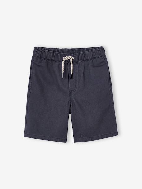 Bermuda garçon en twill anthracite+camel - vertbaudet enfant 