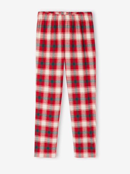 Men's Christmas capsule flannel pyjamas chequered red - vertbaudet enfant 