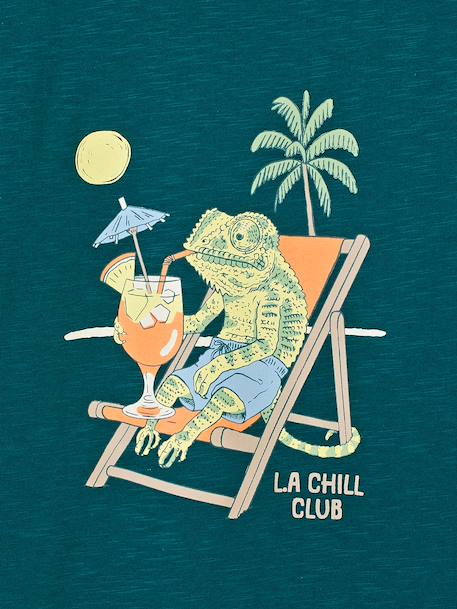Fun Animal T-Shirt for Boys green+vanilla - vertbaudet enfant 