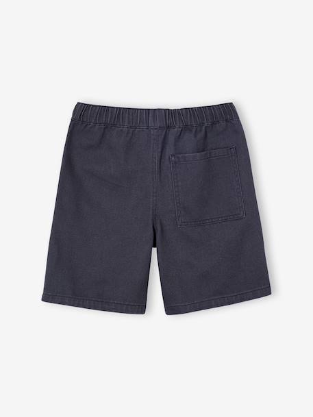 Twill Bermuda Shorts for Boys anthracite+camel - vertbaudet enfant 