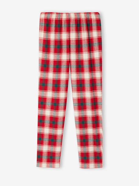 Men's Christmas capsule flannel pyjamas chequered red - vertbaudet enfant 