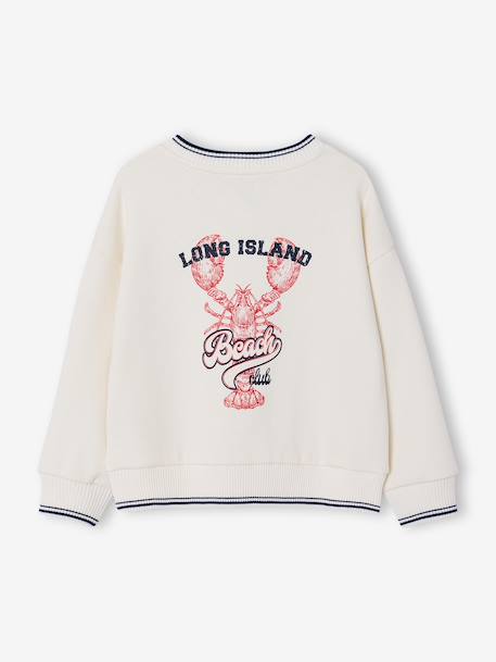 Boy's V-neck sweatshirt ecru - vertbaudet enfant 