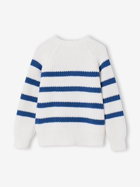 Striped Top for Boys caramel+ecru+ink blue+medium blue+sage green - vertbaudet enfant 