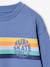 Graphic round neck sweatshirt for boys grey blue+marl white - vertbaudet enfant 