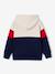 Boys' colour block hooded sweatshirt red - vertbaudet enfant 