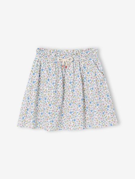 Printed Skirt for Girls beige+chambray blue+pale pink+printed white - vertbaudet enfant 