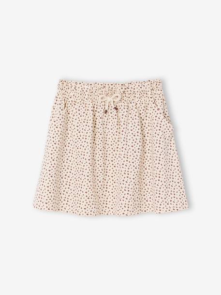 Printed Skirt for Girls beige+chambray blue+pale pink+printed white - vertbaudet enfant 
