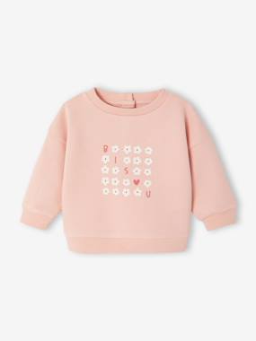Baby-Jumpers, Cardigans & Sweaters-Sweaters-Baby sweatshirt with printed message