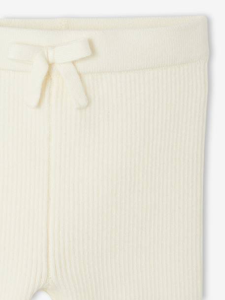 Legging en tricot bébé beige+vanille+vert de gris - vertbaudet enfant 