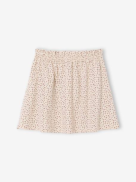 Printed Skirt for Girls beige+chambray blue+pale pink+printed white - vertbaudet enfant 