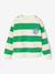 Striped boy's sweatshirt with placed motif pistachio+striped yellow - vertbaudet enfant 