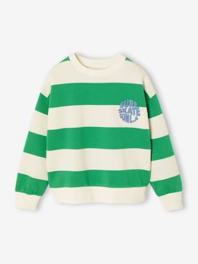 Sweat garçon rayé motif placé - vertbaudet enfant Garçon-Sweat garçon rayé motif placé