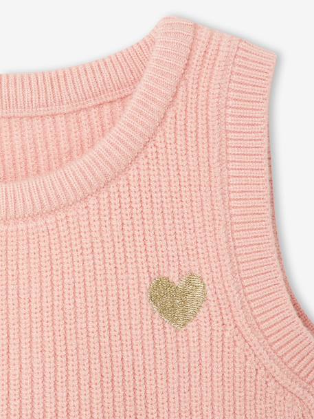 Sleeveless jumper for babies ecru+navy blue+rosy - vertbaudet enfant 