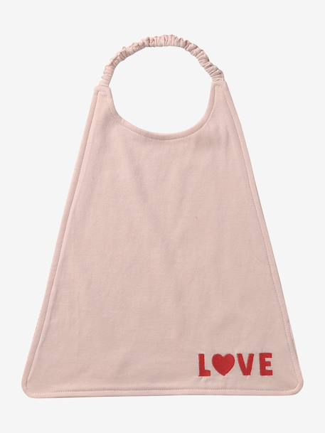Lot 3 grands bavoirs moka+rose pâle+vert sauge - vertbaudet enfant 