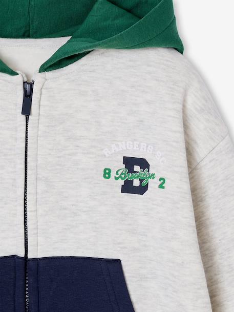 Zipped hooded sweatshirt for boys English green - vertbaudet enfant 