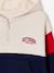 Boys' colour block hooded sweatshirt red - vertbaudet enfant 
