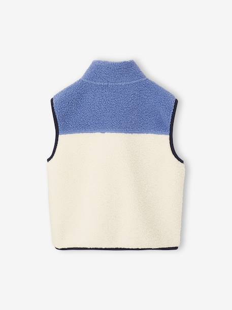 Sherpa sleeveless cardigan for boys multicoloured - vertbaudet enfant 
