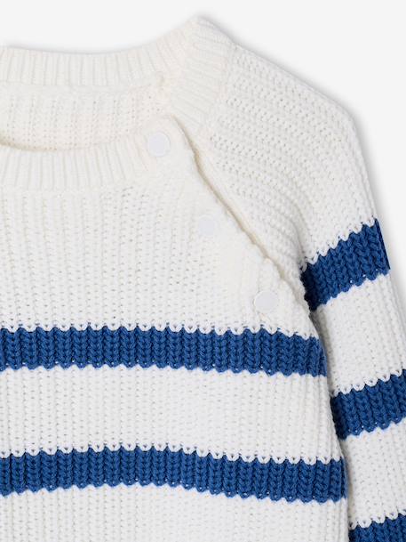 Striped Top for Boys caramel+ecru+ink blue+medium blue+sage green - vertbaudet enfant 