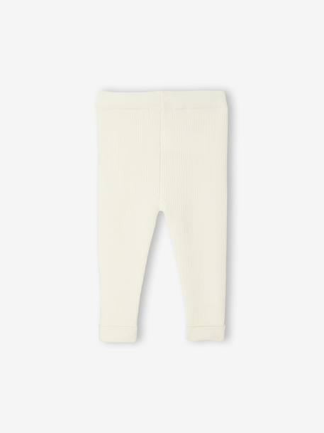 Legging en tricot bébé beige+vanille+vert de gris - vertbaudet enfant 