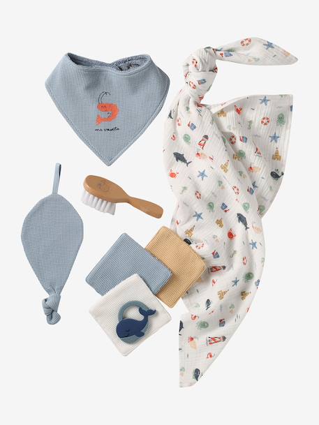 Newborn gift set grey blue - vertbaudet enfant 