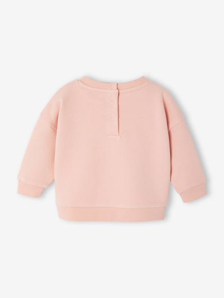 Sweat-shirt bébé fille message imprimé rose poudré+vanille - vertbaudet enfant 