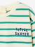 Organic Cotton T-Shirt with Press Studs on the Back, for Babies red+striped green - vertbaudet enfant 