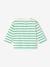 Organic Cotton T-Shirt with Press Studs on the Back, for Babies red+striped green - vertbaudet enfant 