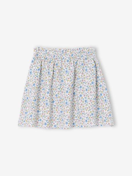 Printed Skirt for Girls beige+chambray blue+pale pink+printed white - vertbaudet enfant 