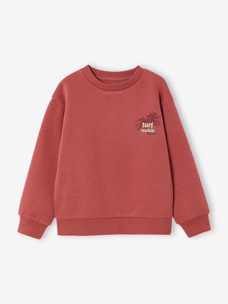 Long Sleeve Sweatshirt with Round Neckline for Boys dusky pink+pastel yellow - vertbaudet enfant 