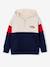 Boys' colour block hooded sweatshirt red - vertbaudet enfant 