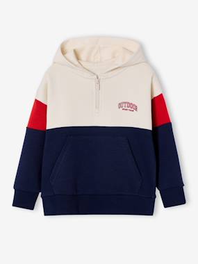 Sweat capuche garçon colorblock - vertbaudet enfant Garçon-Sweat capuche garçon colorblock