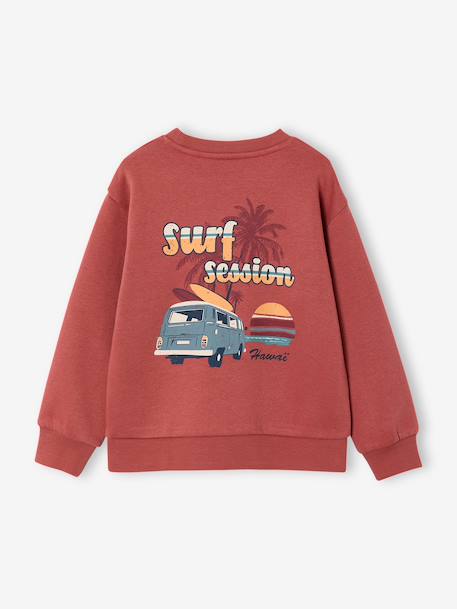 Long Sleeve Sweatshirt with Round Neckline for Boys dusky pink+pastel yellow - vertbaudet enfant 