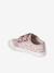 Girls' synthetic trainers with touch 'n' close fastening printed pink+sage green - vertbaudet enfant 