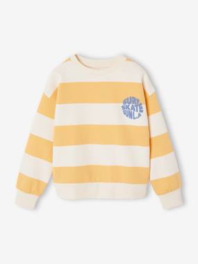 Sweat garçon rayé motif placé - vertbaudet enfant Garçon-Sweat garçon rayé motif placé