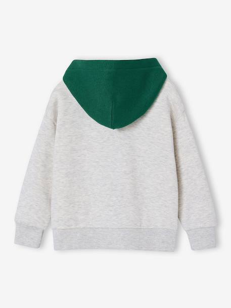 Zipped hooded sweatshirt for boys English green - vertbaudet enfant 